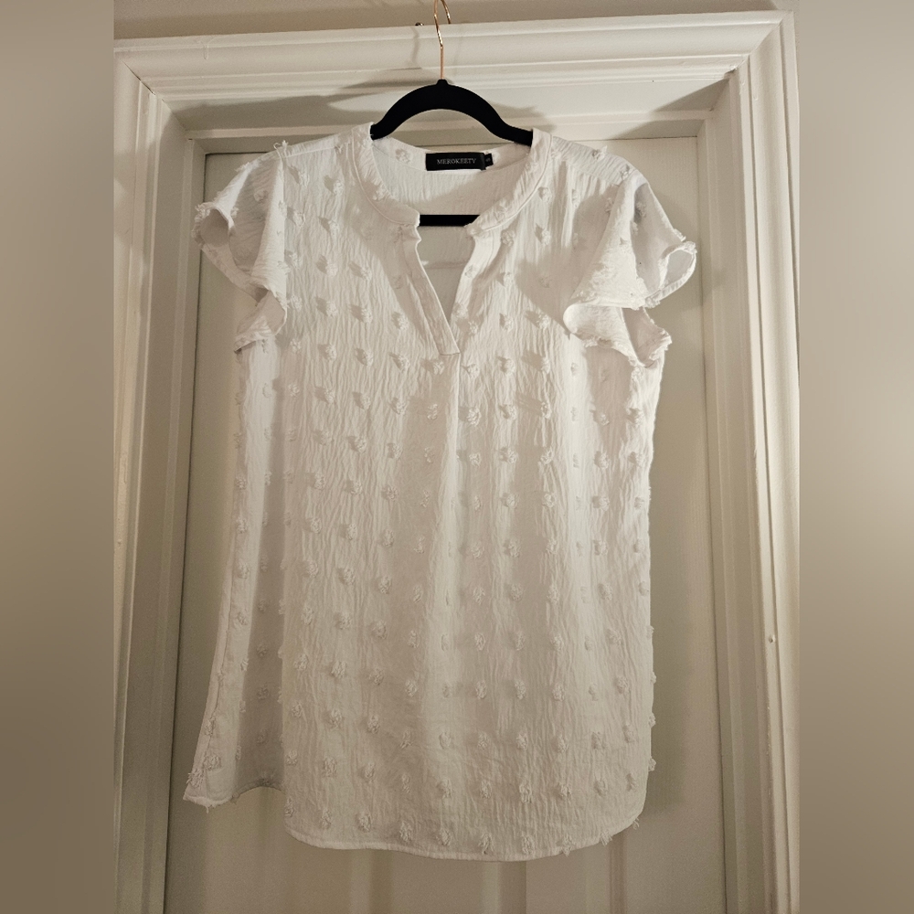 White Blouse Elegant Top